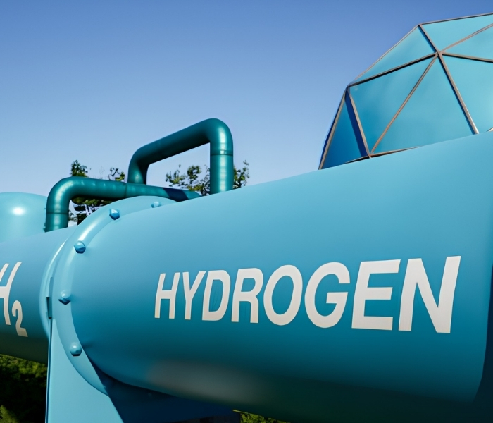 Conduite d’hydrogène avec marquage H2 pour le transport industriel